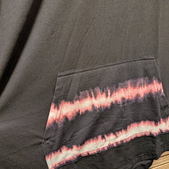 LuLaRoe AMBER Black and Pink Tie-Dye Hoodie Size Small - Picture 4 of 10